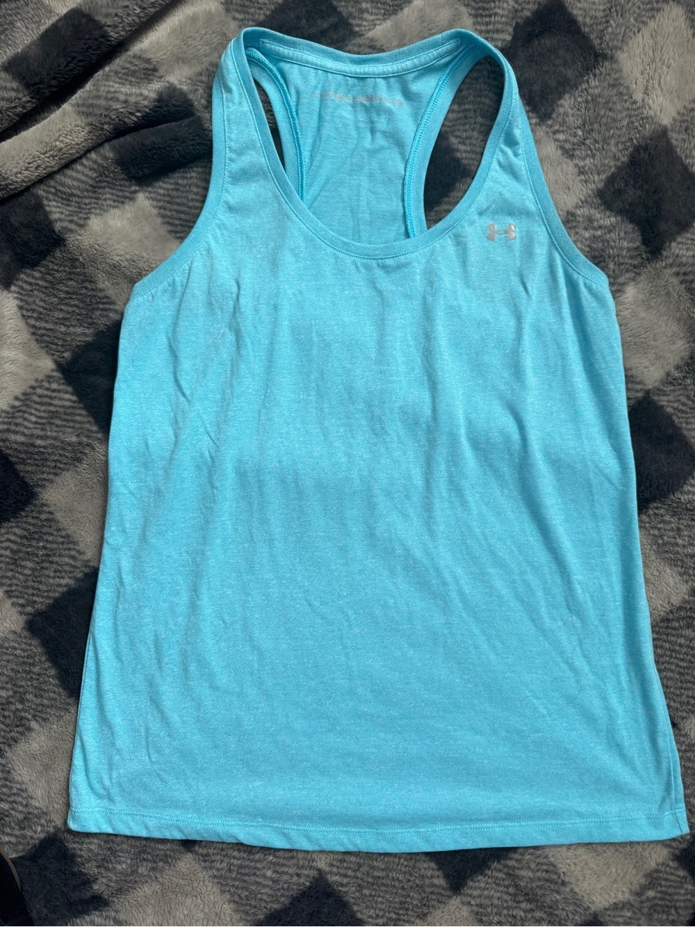 Under Armour Aqua Blue Racerback Tank Top-Size Medium